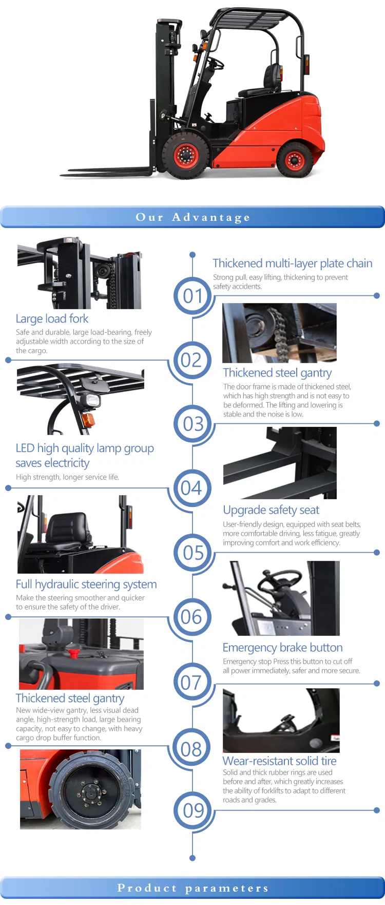 Forklift 2 Ton Electric Cheap Forklifts for Sale Electric Forklift